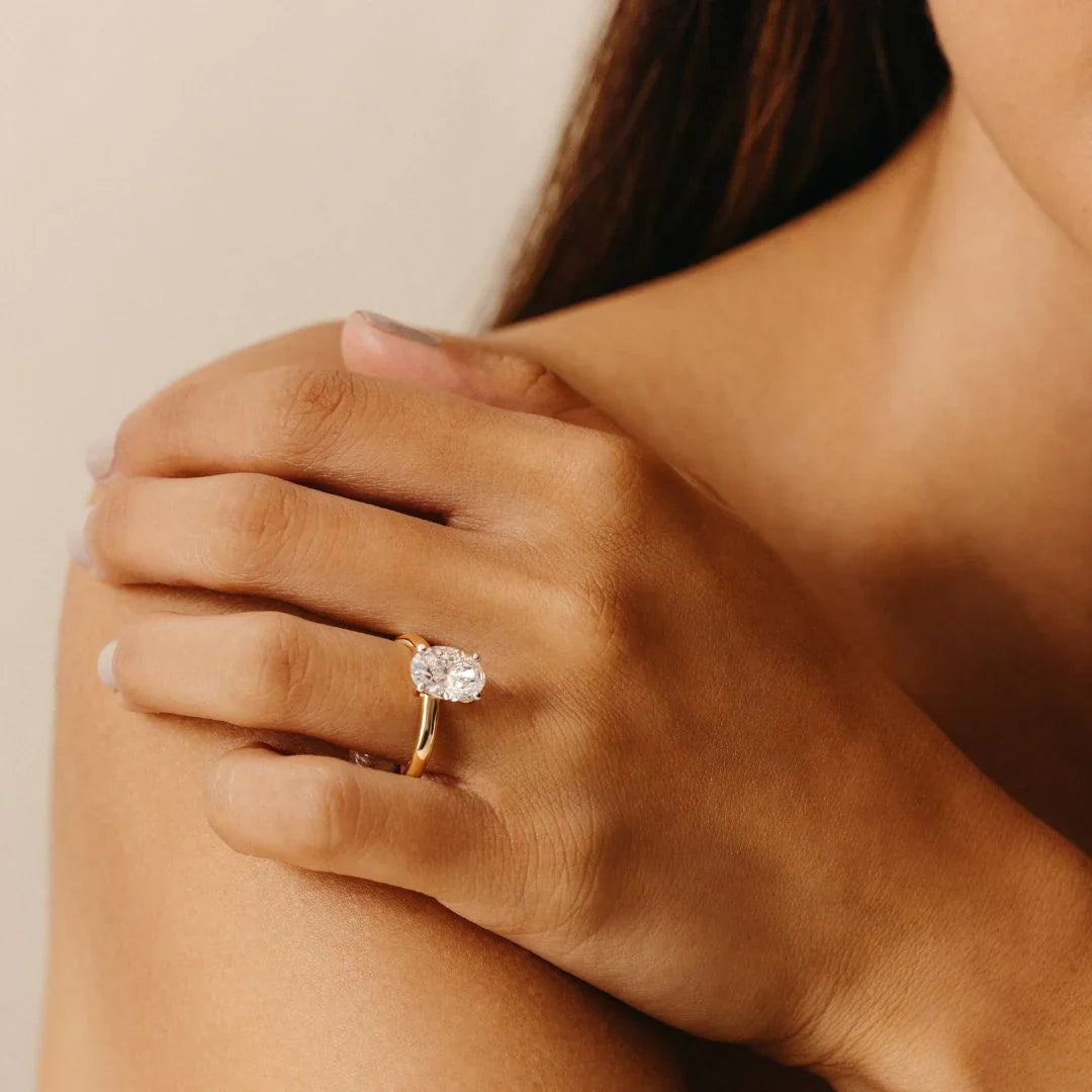 Ava Lab-Grown Diamond Oval Engagement Ring