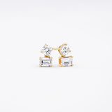 Bacio Lab-Grown Diamond Mixed-Cut Stud Earrings