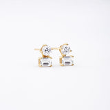 Bacio Lab-Grown Diamond Mixed-Cut Stud Earrings