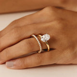 Ava Lab-Grown Diamond Oval Solitaire Engagement Ring