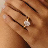 Ava Lab-Grown Diamond Oval Solitaire Engagement Ring