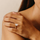 Ava Lab-Grown Diamond Oval Solitaire Engagement Ring