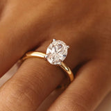 Ava Lab-Grown Diamond Oval Solitaire Engagement Ring