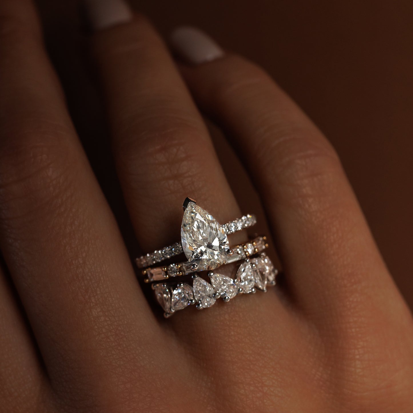 Pirium Lab-Grown Diamond Pear Engagement Ring