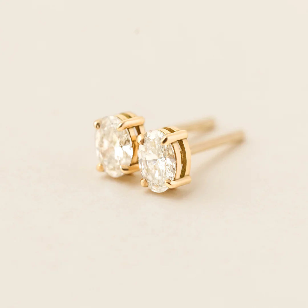 Alexis Lab-Grown Diamond Oval Stud Earrings