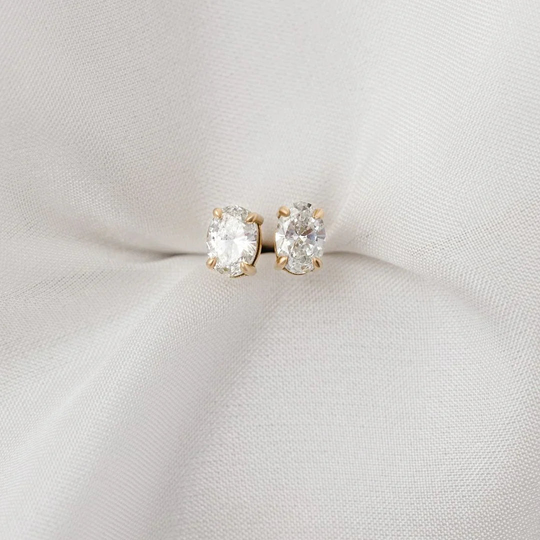 Alexis Lab-Grown Diamond Oval Stud Earrings