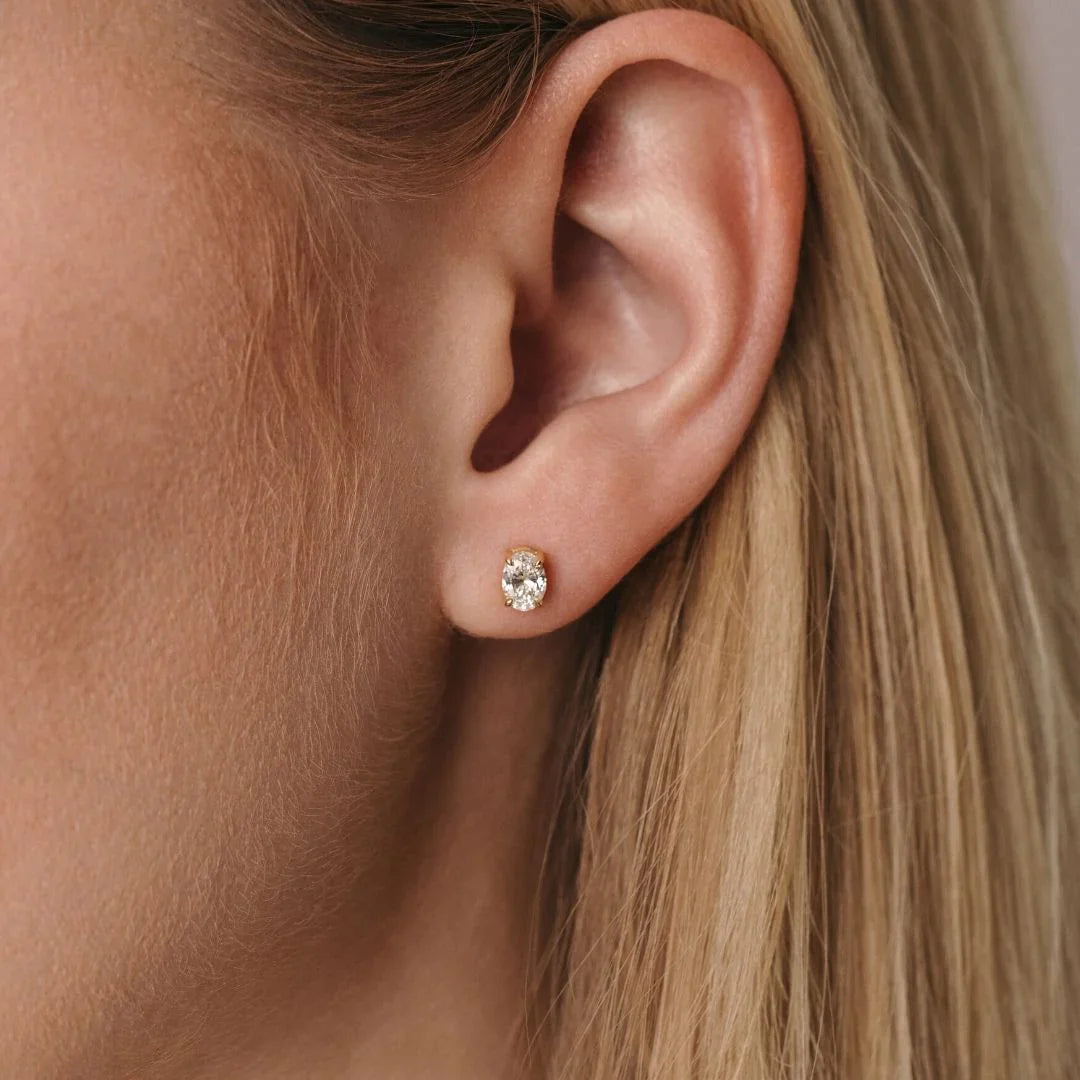 Alexis Lab-Grown Diamond Oval Stud Earrings