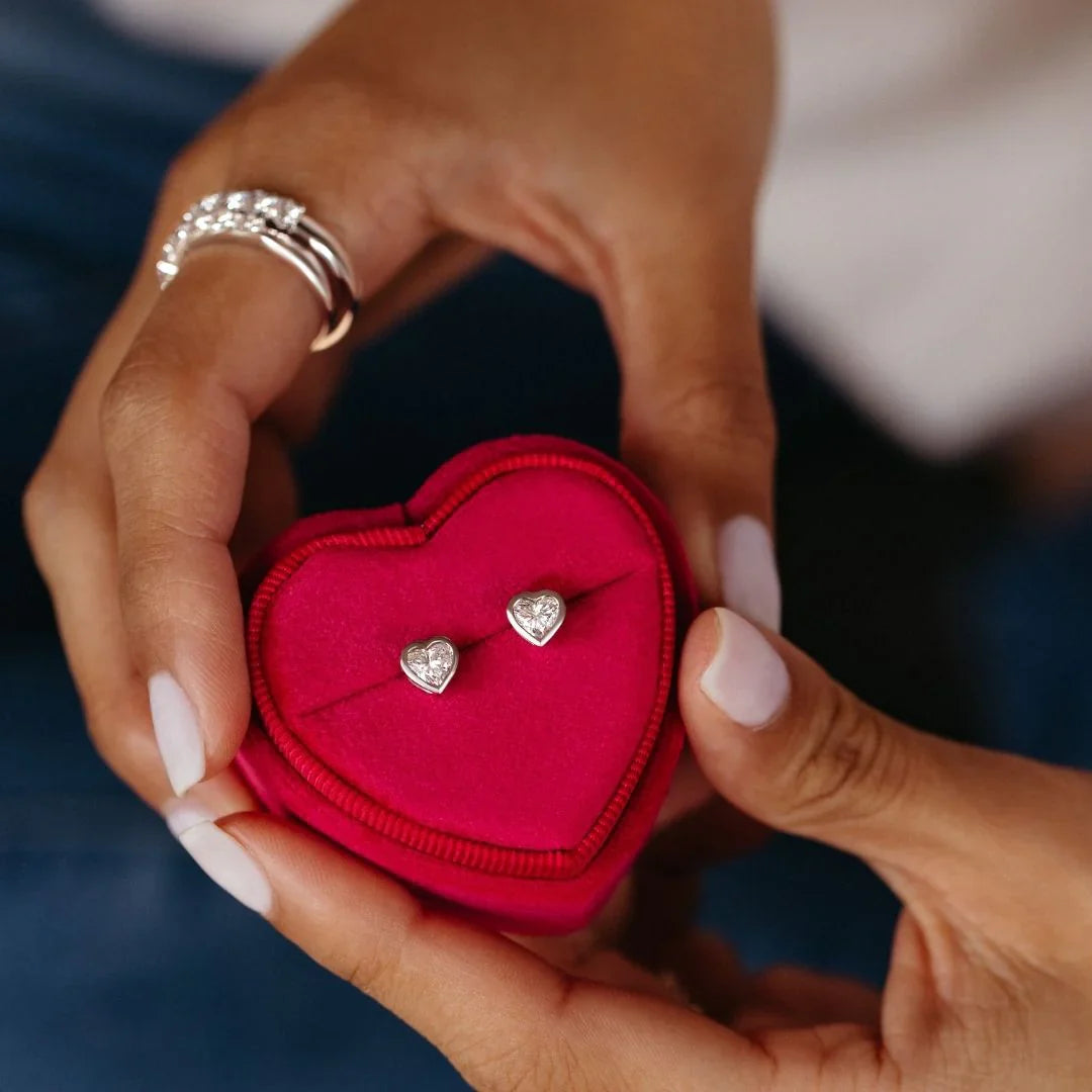 Dante Lab-Grown Diamond Heart Studs