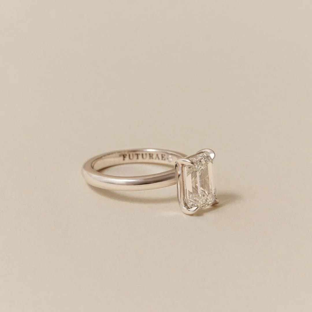 Dea Lab-Grown Diamond Emerald Cut Engagement Ring