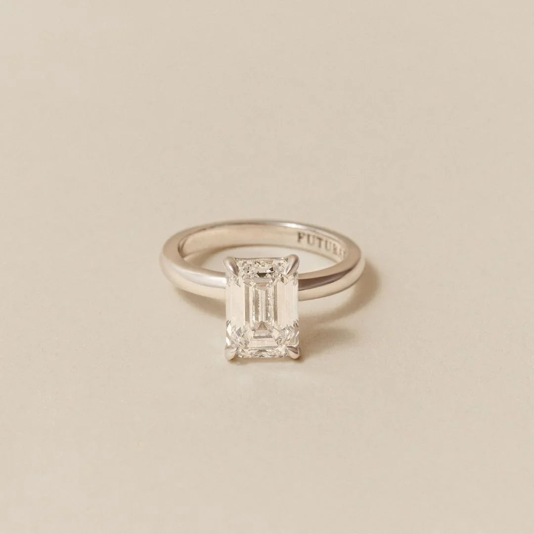 Dea Lab-Grown Diamond Emerald Cut Engagement Ring