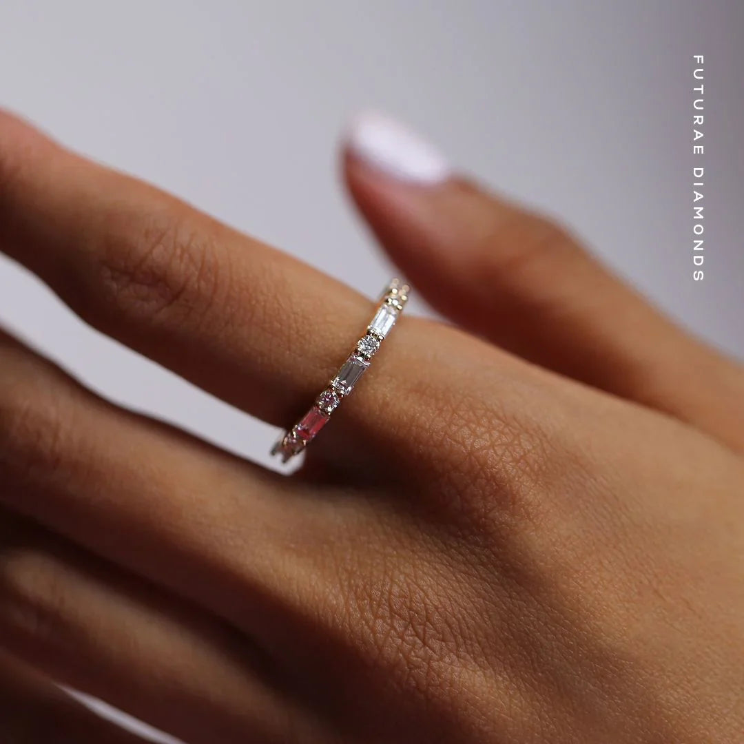 Estelle Lab-Grown Diamond Baguette Band