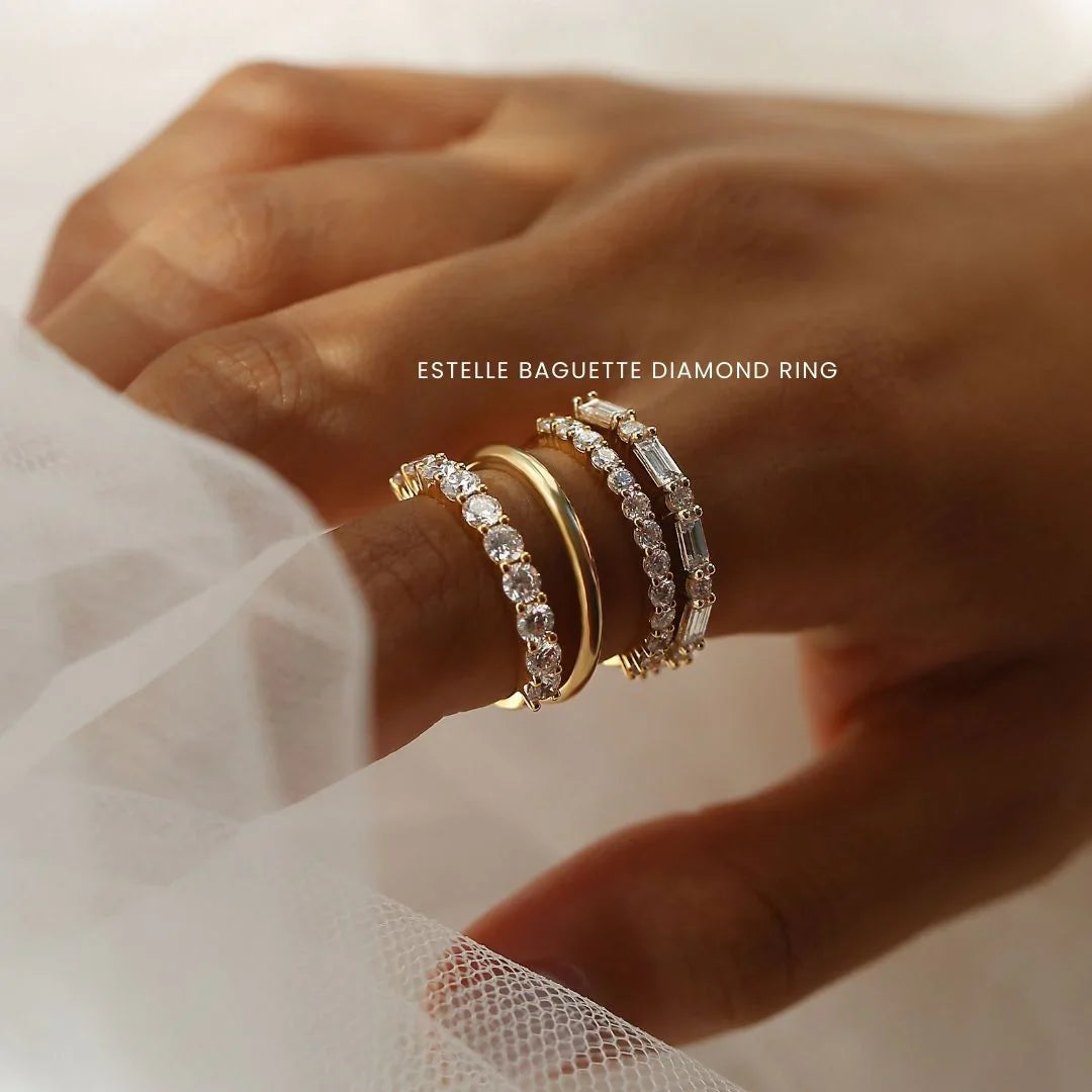 Estelle Lab-Grown Diamond Baguette Band