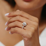Emilia Lab-Grown Diamond Round Halo Engagement Ring