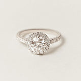 Emilia Lab-Grown Diamond Round Halo Engagement Ring