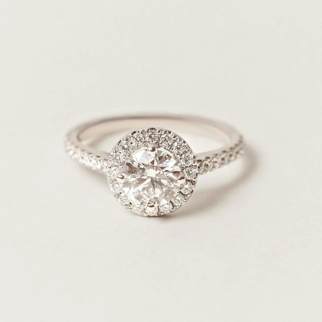 Emilia Lab-Grown Diamond Oval Halo Engagement Ring