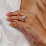 Emilia Lab-Grown Diamond Round Halo Engagement Ring