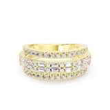 Vittoria Lab-Grown Diamond Mixed-Cut Trio Ring