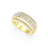 Vittoria Lab-Grown Diamond Mixed-Cut Trio Ring
