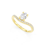 Calla Lab-Grown Oval Wave Diamond Engagement Ring