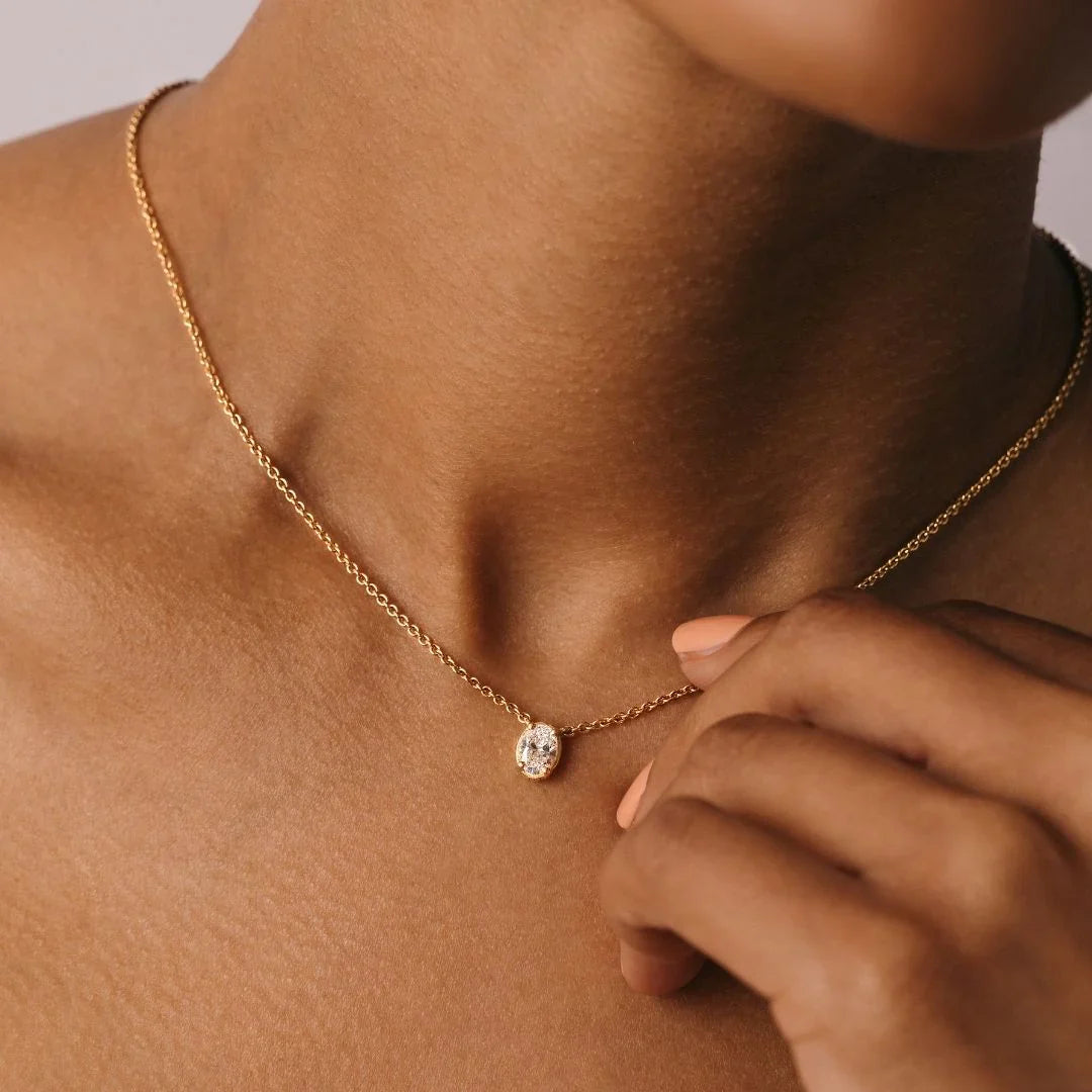 Alexis Lab-Grown Diamond Oval Pendant