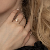 Celeste Lab-Grown Diamond Oval Pavé Engagement Ring