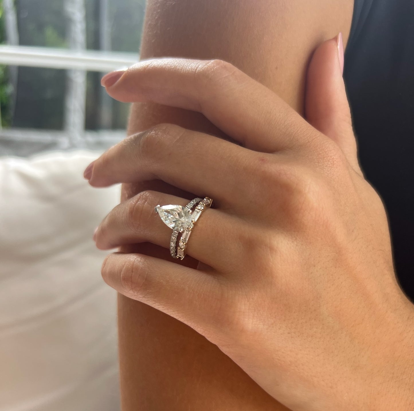 Pirium Lab-Grown Diamond Pear Engagement Ring