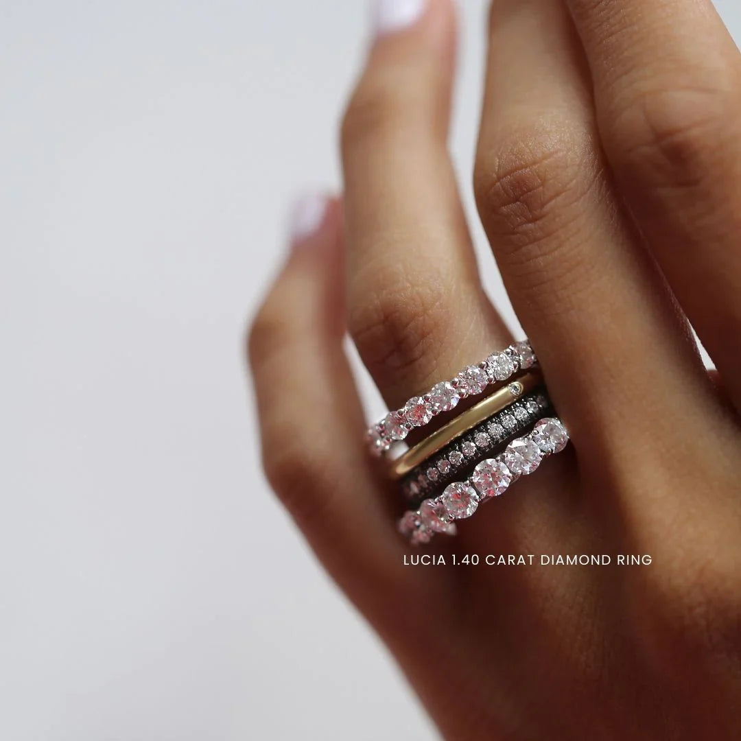 Lucia Lab-Grown Diamond Round Eternity Ring