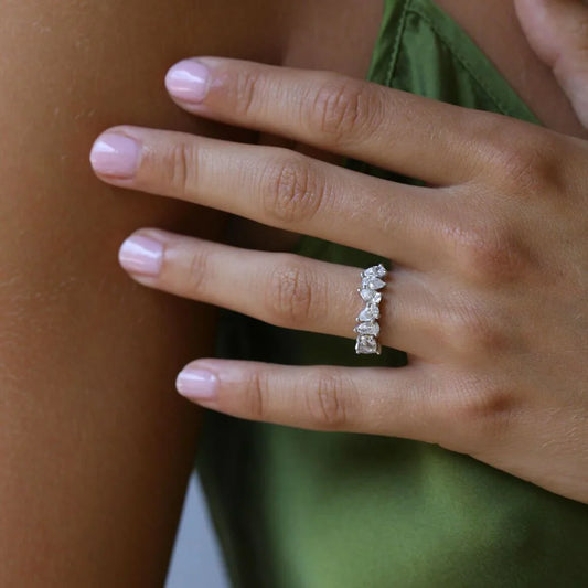 Pirium Lab-Grown Diamond Pear & Marquise Band