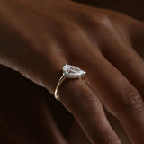 Pirum Lab-Grown Diamond Tilted Pear Engagement Ring